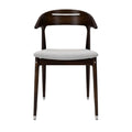 **Simpel en Modern: Houten Stoel met Zachte Zitting**