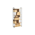 **Moderne houten boekenkast met metalen frame**