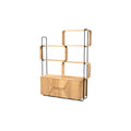 **Houten boekenkast met metalen stelconstructie**