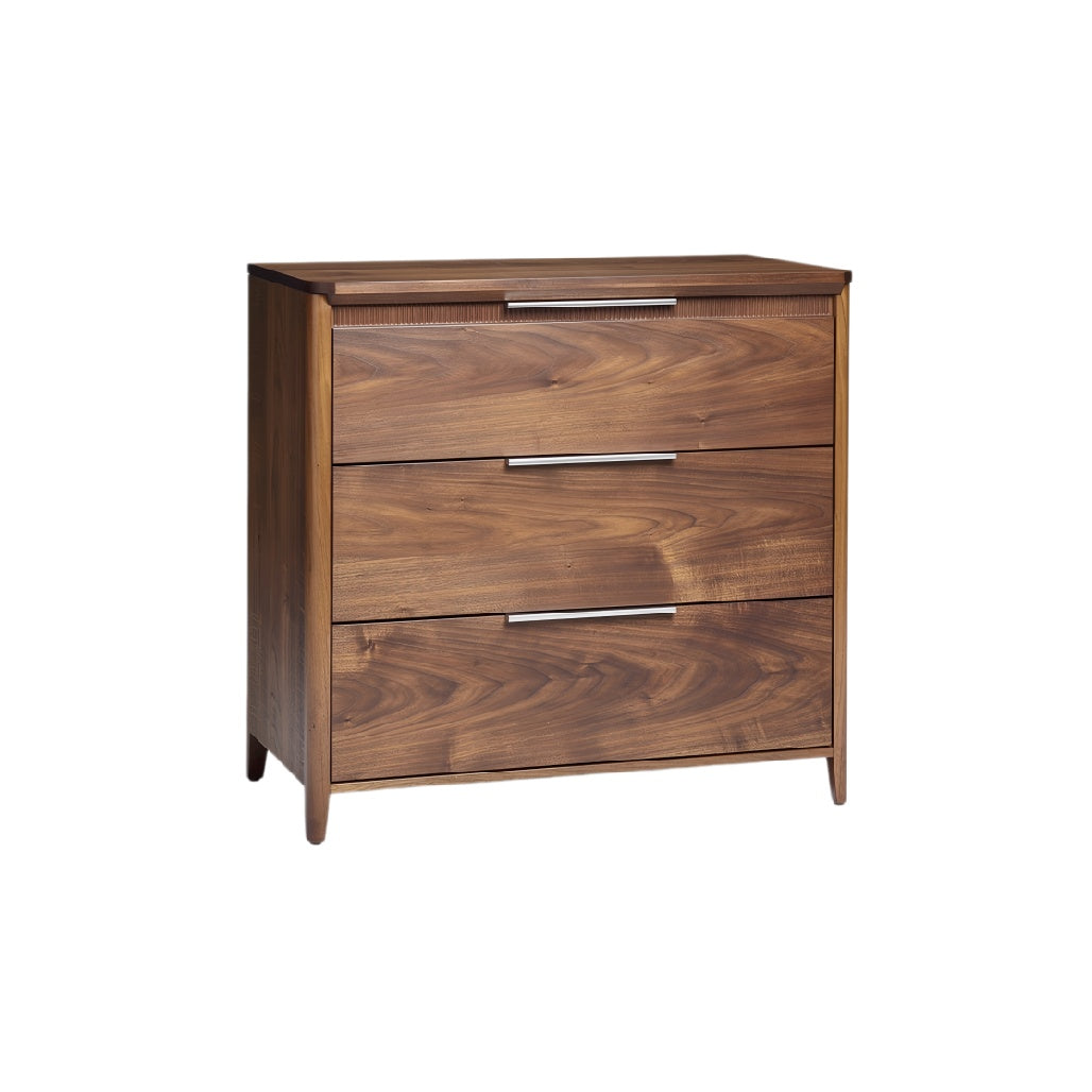 **Technische titel in het Nederlands: Modern houten commode met drie lades**